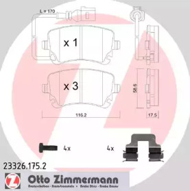 Комплект тормозных колодок ZIMMERMANN 23326.175.2