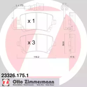 Комплект тормозных колодок ZIMMERMANN 23326.175.1