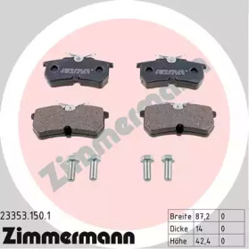 Комплект тормозных колодок ZIMMERMANN 23353.150.1