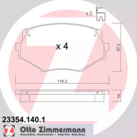 Комплект тормозных колодок ZIMMERMANN 23354.140.1