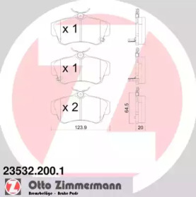 Комплект тормозных колодок ZIMMERMANN 23532.200.1