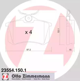 Комплект тормозных колодок ZIMMERMANN 23554.150.1