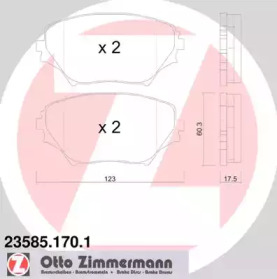 Комплект тормозных колодок ZIMMERMANN 23585.170.1