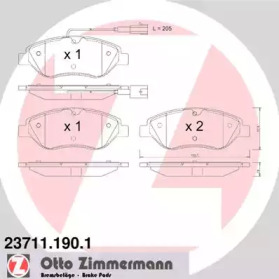 Комплект тормозных колодок ZIMMERMANN 23711.190.1