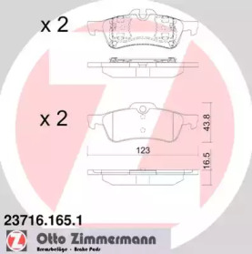 Комплект тормозных колодок ZIMMERMANN 23716.165.1