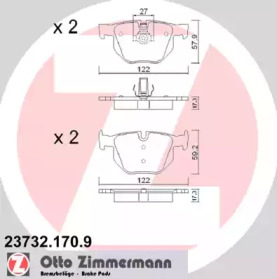 Комплект тормозных колодок ZIMMERMANN 23732.170.9