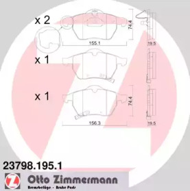 Комплект тормозных колодок ZIMMERMANN 23798.195.1