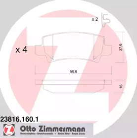 Комплект тормозных колодок ZIMMERMANN 23816.160.1