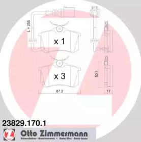 Комплект тормозных колодок ZIMMERMANN 23829.170.1