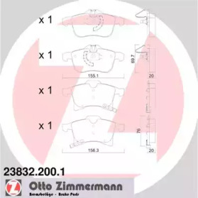 Комплект тормозных колодок ZIMMERMANN 23832.200.1