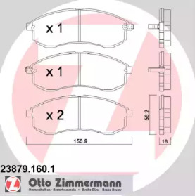 Комплект тормозных колодок ZIMMERMANN 23879.160.1