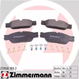 Комплект тормозных колодок ZIMMERMANN 23908.180.2