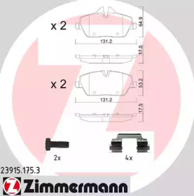 Комплект тормозных колодок ZIMMERMANN 23915.175.3