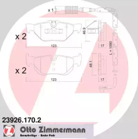 Комплект тормозных колодок ZIMMERMANN 23926.170.2