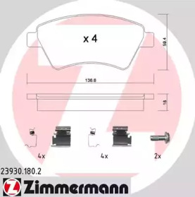 Комплект тормозных колодок ZIMMERMANN 23930.180.2