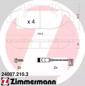 Комплект тормозных колодок ZIMMERMANN 24007.210.3