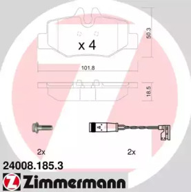 Комплект тормозных колодок ZIMMERMANN 24008.185.3