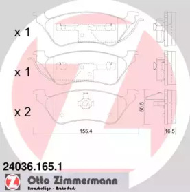 Комплект тормозных колодок ZIMMERMANN 24036.165.1