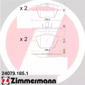 Комплект тормозных колодок ZIMMERMANN 24079.185.1