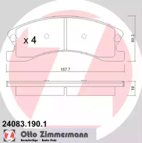 Комплект тормозных колодок ZIMMERMANN 24083.190.1