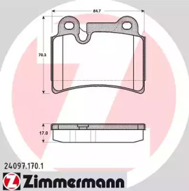 Комплект тормозных колодок ZIMMERMANN 24097.170.1