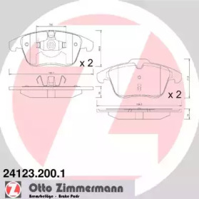 Комплект тормозных колодок, дисковый тормоз ZIMMERMANN 24123.200.1