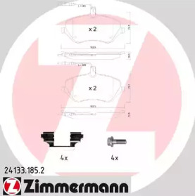 Комплект тормозных колодок ZIMMERMANN 24133.185.2