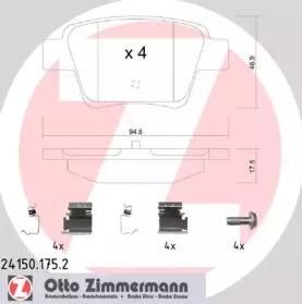 Комплект тормозных колодок ZIMMERMANN 24150.175.2