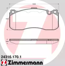 Комплект тормозных колодок ZIMMERMANN 24316.170.1