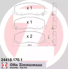 Комплект тормозных колодок ZIMMERMANN 24418.170.1