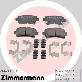 Комплект тормозных колодок ZIMMERMANN 24421.170.3