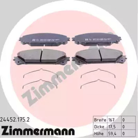 Комплект тормозных колодок ZIMMERMANN 24452.175.2