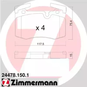 Комплект тормозных колодок ZIMMERMANN 24478.150.1