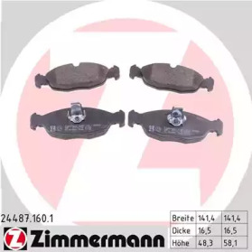 Комплект тормозных колодок ZIMMERMANN 24487.160.1