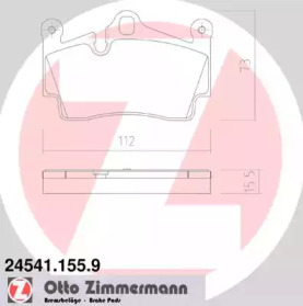 Комплект тормозных колодок ZIMMERMANN 24541.155.9