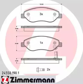 Комплект тормозных колодок ZIMMERMANN 24550.190.1