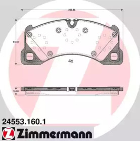 Комплект тормозных колодок ZIMMERMANN 24553.160.1