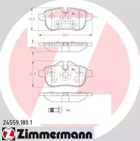 Комплект тормозных колодок ZIMMERMANN 24559.180.1