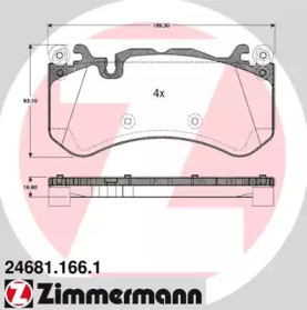 Комплект тормозных колодок ZIMMERMANN 24681.166.1