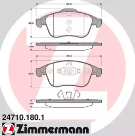 Комплект тормозных колодок ZIMMERMANN 24710.180.1