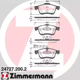 Комплект тормозных колодок ZIMMERMANN 24727.200.2