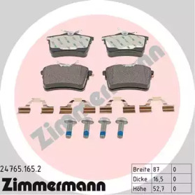 Комплект тормозных колодок ZIMMERMANN 24765.165.2