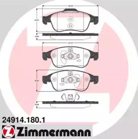 Комплект тормозных колодок ZIMMERMANN 24914.180.1