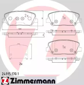 Комплект тормозных колодок ZIMMERMANN 24915.170.1