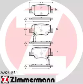 Комплект тормозных колодок ZIMMERMANN 24926.165.1