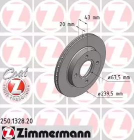 Тормозной диск ZIMMERMANN 250.1328.20