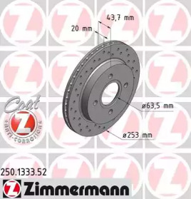 Тормозной диск ZIMMERMANN 250.1333.52