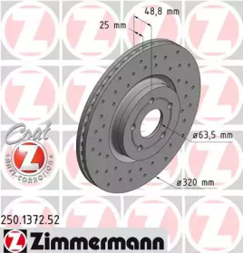 Тормозной диск ZIMMERMANN 250.1372.52