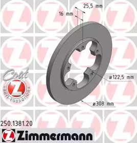 Тормозной диск ZIMMERMANN 250.1381.20