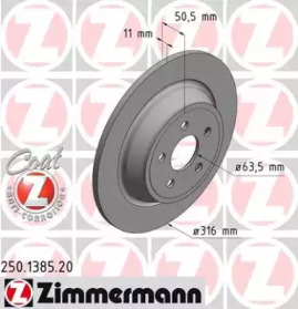 Тормозной диск ZIMMERMANN 250.1385.20